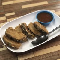 Vegan deep fried fish at Jai Mai Jumjay in Chiang Mai