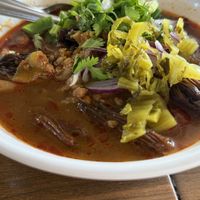 Nam Ngiaow noodle soup  at Jai Mai Jumjay in Chiang Mai