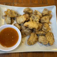 Lion’s mane mushrooms (not good 🥺, too chewy)   at Jai Mai Jumjay in Chiang Mai