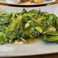 Stir -fry baby kale 🥬 -very good 😊   at Jai Mai Jumjay in Chiang Mai
