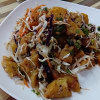 fried tofu salad at Jai Mai Jumjay in Chiang Mai