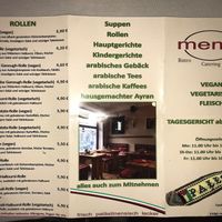 Menu 2 at Memo Bistro in Dresden