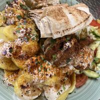 Vegan falafel plate   at Memo Bistro in Dresden