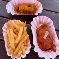 Currywurst  at Curry at the Wall - Food Stand in Berlin