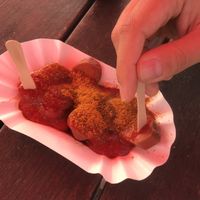 Currywurst  at Curry at the Wall - Food Stand in Berlin