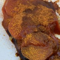 Currywurst  at Curry at the Wall - Food Stand in Berlin