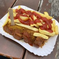 Vegan Currywurst  at Curry at the Wall - Food Stand in Berlin