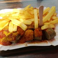 Currywurst vegam at Curry at the Wall - Food Stand in Berlin