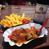 Vegan currywurst meal option at Curry at the Wall - Food Stand in Berlin