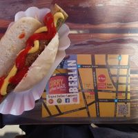 Vegan BRATWURST at Curry at the Wall - Food Stand in Berlin