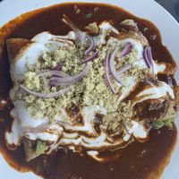 Enmoladas at Cinnamon Veggie in Cuernavaca