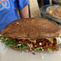 El Pastor Torta 😋  at Cinnamon Veggie in Cuernavaca