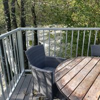 View from terrace at Chesters by the River in Skelwith Bridge