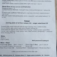 Menu at Chesters by the River in Skelwith Bridge