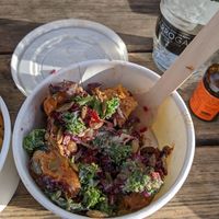 Sweet potato salad at Chesters by the River in Skelwith Bridge