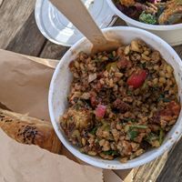 Brussels sprouts salad at Chesters by the River in Skelwith Bridge