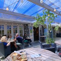 Chester outdoor seating at Chesters by the River in Skelwith Bridge