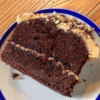 chocolate peanut butter cake  at Chesters by the River in Skelwith Bridge