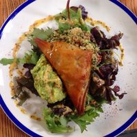 sweet potato pine nut samosa  at Chesters by the River in Skelwith Bridge