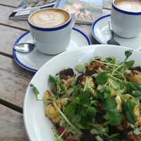 Buddha bowl with coffee! at Chesters by the River in Skelwith Bridge