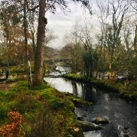River just by the restaurant  at Chesters by the River in Skelwith Bridge