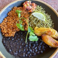 meatless chorizo rice bowl   at Universal Studios - Thunder Falls Terrace in Orlando