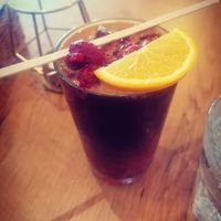 Tonic espresso with raspberries at Faloviec Kuchnia Roślinna in Gdansk