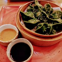 vegan dumplings (steamed) at Le Du Happy Dumplings in Munich