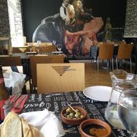 Complimentary olives, bread and fruit infused water. at La Rambla  in Paisley