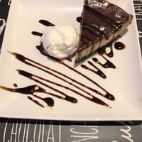 Oreo cheesecake with coconut ice cream  at La Rambla  in Paisley