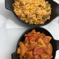 suya and rice at Skuhna in Ljubljana