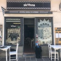 restaurant front at Skuhna in Ljubljana