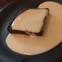 Orange flavoured chocolate fudgie wudgie & soya cream. Mmmm! at Soy Division in Glasgow