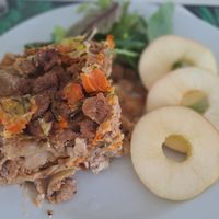 Soy lasagne at Casa do Jardim in Terceira