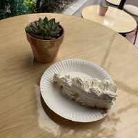 Lemon pie at Frambuesa Pastelería Vegan in Bogota