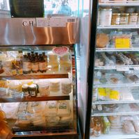 Hand made vegan cheese, yogurt & tofu variety at Taam L'Chaim - Taste for Life in Tel Aviv