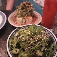 Ambassadors cucumbers and ban bang tofu at the background at Surfers in Visby
