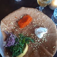 Vegan tångcaviar galette at Creperie & Logi in Visby