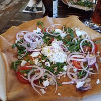 Vegan feta galette at Creperie & Logi in Visby