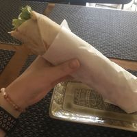 Falafel wrap (it’s a big wrap) at Aroma House in Kampot