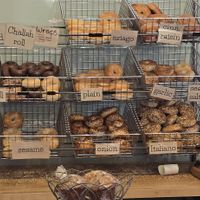 Bagel selection today at Bagel Cafe in Camden