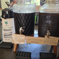 Coffee options today at Bagel Cafe in Camden