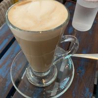 Almond milk latte. Too sweet  at Wilson's in Phuket