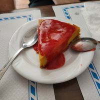Tarta de queso vegana at La Pascuala in Madrid