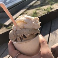 Sneaky Bizz, Creamy Coffee and Chocoholic (beneath) at Nicecream - Enghave in Copenhagen