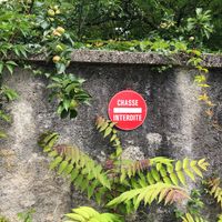 Loved this! It means hunting is prohibited! at La Cure du Maine Charles in Birac