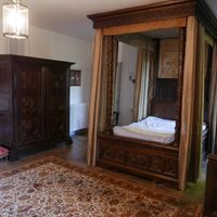 The "chambre gothique", all the furniture has been built by my ancestor Albert Tabuteau des touches in 1880, in neo-gothic style at La Cure du Maine Charles in Birac