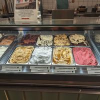 Overview of their vegan flavours  at Ismageriet in Copenhagen