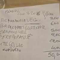 Loved our bill. I can't remember handwritten bills. at Zenzero in Siracusa