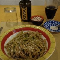 Ancient Sicilian grain pasta with craft beer. at Zenzero in Siracusa